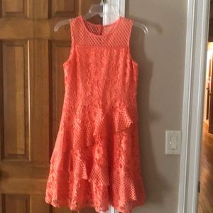 Big girls dress sleeveless lace size 16 like new fully lined